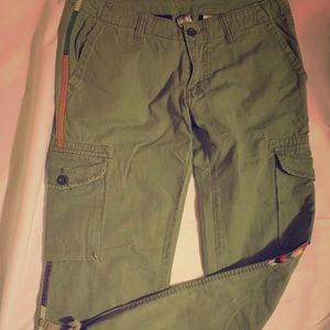 Lucky Brand Green Dungaree Cargo Pants